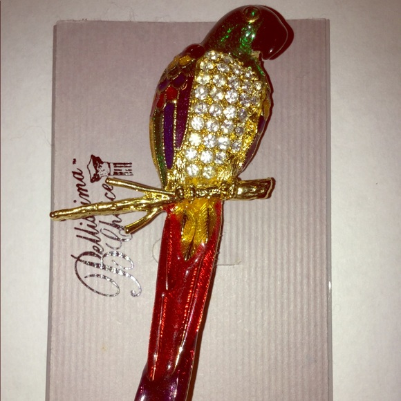 Gorgeous Sparkling Collectable Parrot Pin - Picture 2 of 2